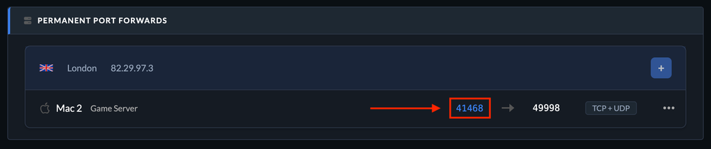 Completed Port Forward